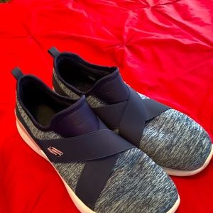 Skechers Slip-On Navy Go Walk Shoes, Sz 11